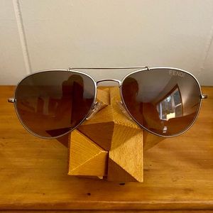 Fendi Silver Aviator Sunglasses FS5215L